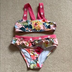 Molo size 5/6 Floral Bikini Set with Star Straps